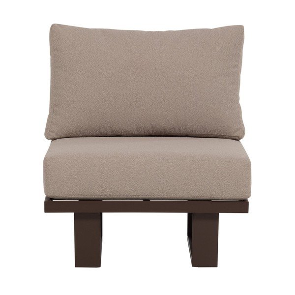 Hnědé kovové/polstrované zahradní křeslo Bear – WOOOD-image-2