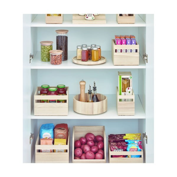 Otočný kuchyňský organizér ze dřeva paulownia iDesign, ø 26,7 cm-image-3