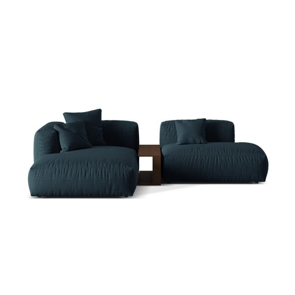 Tmavě modrá modulární rohová pohovka (levý roh) Martina – Micadoni Home