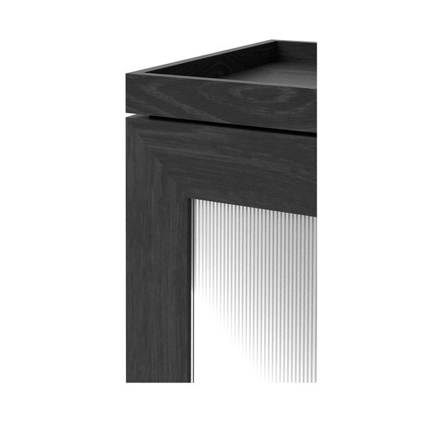 Černá koupelnová skříňka z dubového dřeva Wireworks Mezza-image-1