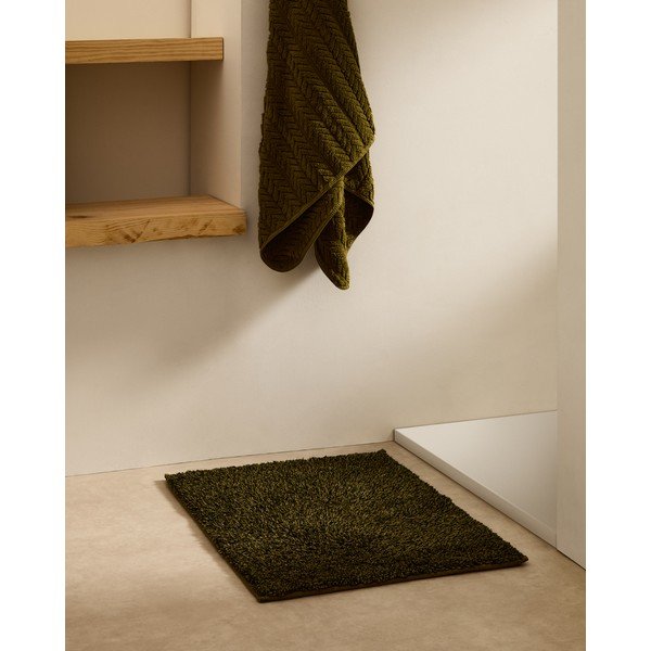 Khaki koupelnová předložka 50x70 cm Coper – Kave Home-image-1