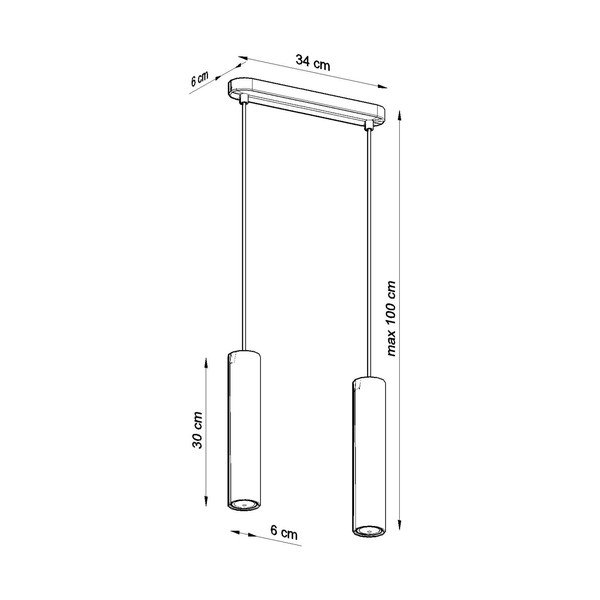 Závěsné svítidlo Sollux Bakari, délka 34 cm-image-4