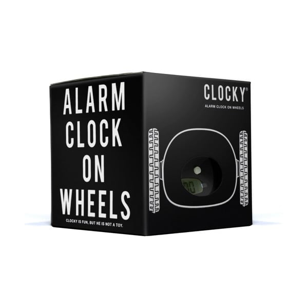 Clocky, budík na kolečkách, černý-image-3
