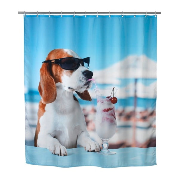 Sprchový závěs Wenko Cool Dog, 180 x 200 cm