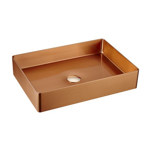 Umyvadlo nerezové v měděné barvě 50x35 cm Aurum – Sapho