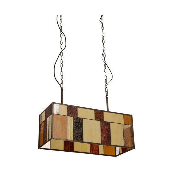 Kovové závěsné svítidlo se skleněným stínidlem Waldorf – Premier Housewares-image-4