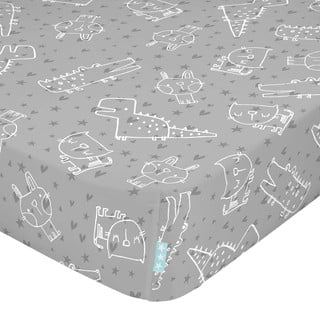 Dětské bavlněné prostěradlo Moshi Moshi Best Buddies, 60 x 120 cm