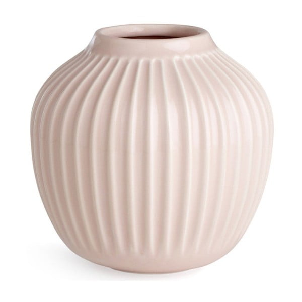 Světle růžová kameninová váza Kähler Design Hammershoi, ⌀ 13,5 cm