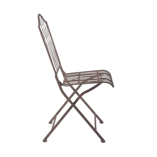 Hnědá kovová skládací zahradní židle – Esschert Design-image-2