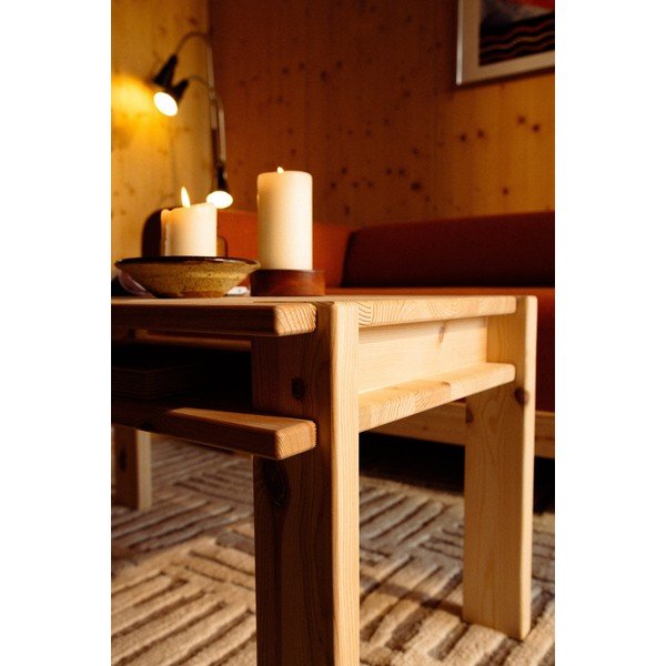 Konferenční stolek z borovicového dřeva ve světle přírodní barvě 50x80 cm Tuck – Karup-image-2