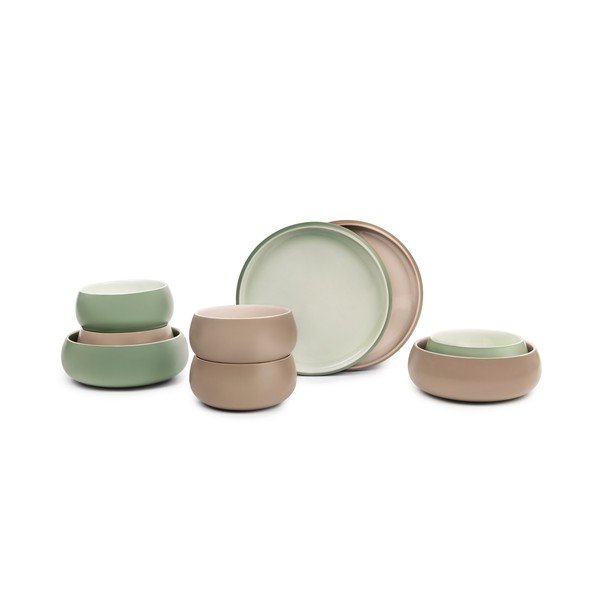 Béžové talíře v sadě 4 ks z kameniny ø 22 cm Terra Rondo – Bonami Selection-image-4