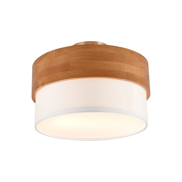 Stropní svítidlo v bílo-přírodní barvě s textilním stínidlem Seasons – Trio-image-2