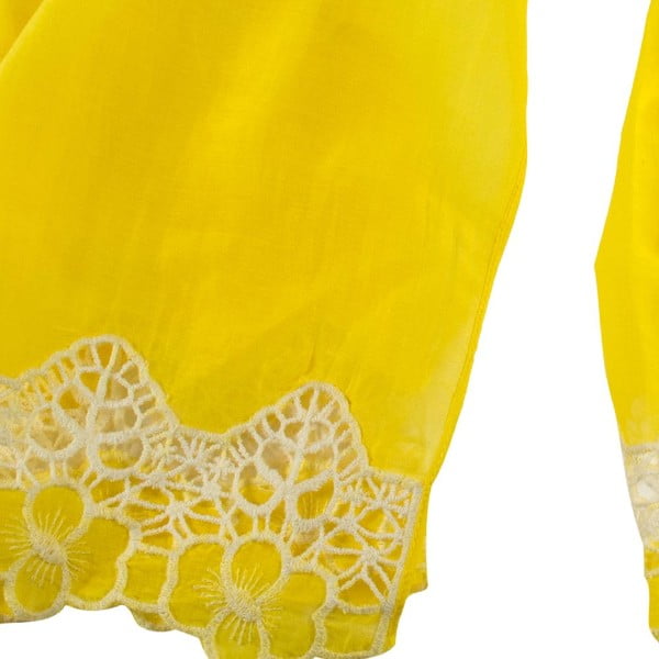 Šátek s příměsí hedvábí Shirin Sehan Florentine Lemon-image-2