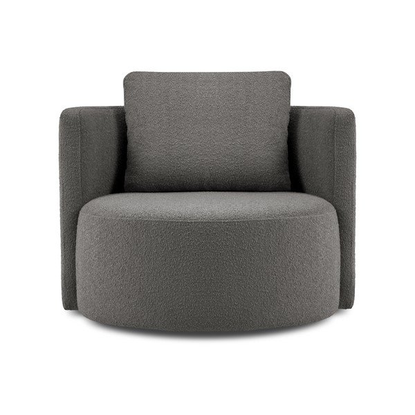 Tmavě šedé otočné křeslo Interieurs 86 Nael-image-2