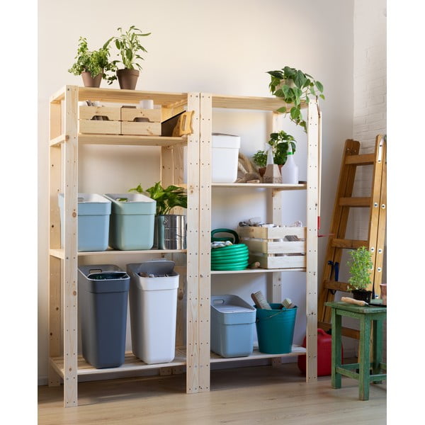 Světle modrý odpadkový koš na tříděný odpad z recyklovaného plastu 20 l Ready To Collect – Curver-image-3