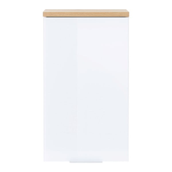 Bílá přírodní závěsná koupelnová skříňka v dekoru dubu 39x69 cm Pescara – Germania