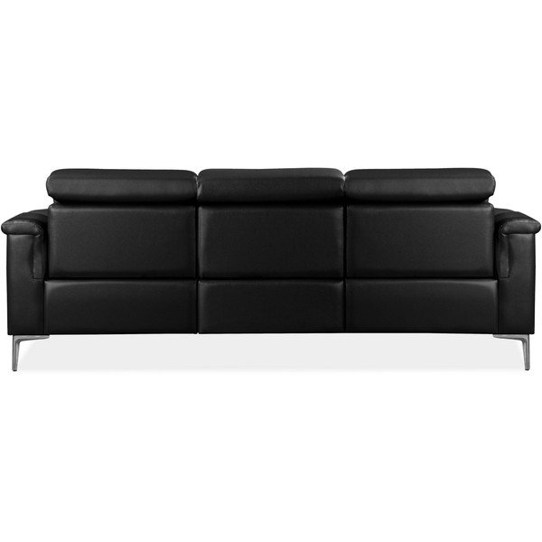 Černá pohovka z imitace kůže 222 cm Lund – Støraa-image-3