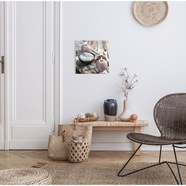 Obraz Styler Glasspik Spa & Zen Grey Wood, 30 x 30 cm-image-1