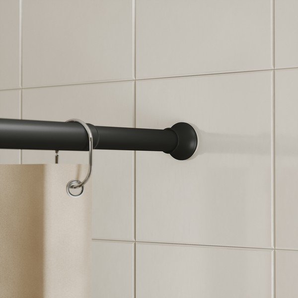Matně černá tyč na sprchový závěs 106 - 182 cm Chroma – Umbra-image-1