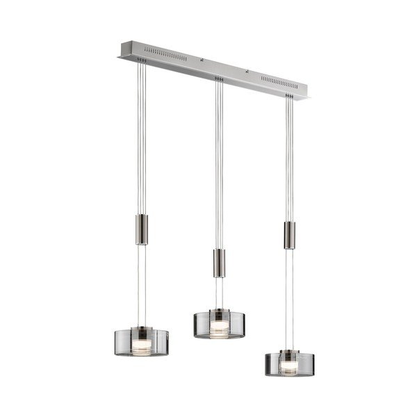 Kovové LED stmívatelné závěsné svítidlo ve stříbrné barvě Lavin – Fischer & Honsel