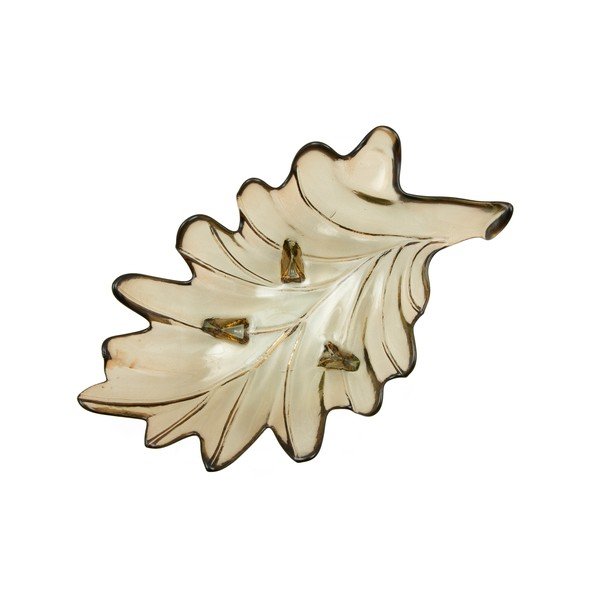 Šedá miska z recyklovaného skla Mauro Ferretti Leaf, 33 x 20 cm-image-4