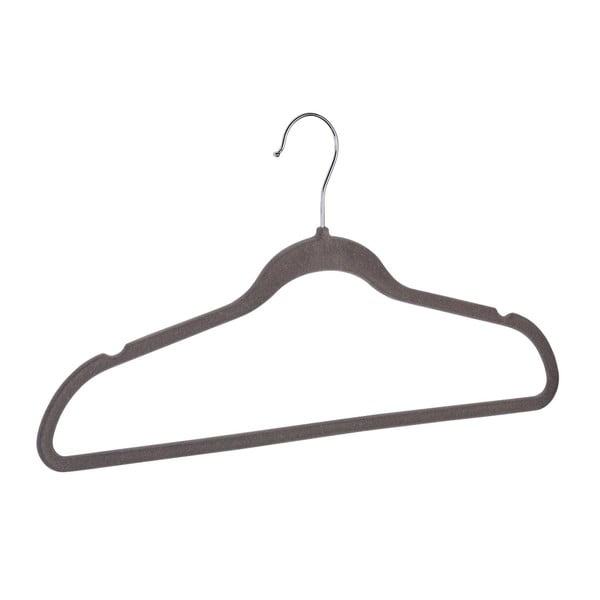 Sada 5 šedých plastových ramínek na oblečení Wenko Flocking-image-2