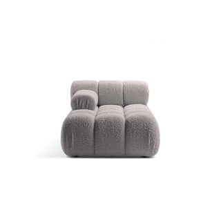 Světle šedý modul pohovky z textilie bouclé (levý roh) Bellis – Micadoni Home