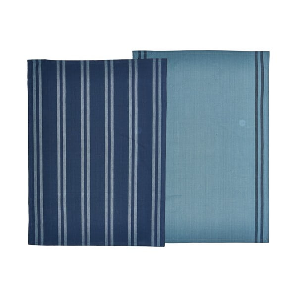 Set 2 modrých utěrek z bavlny Södahl, 50 x 70 cm