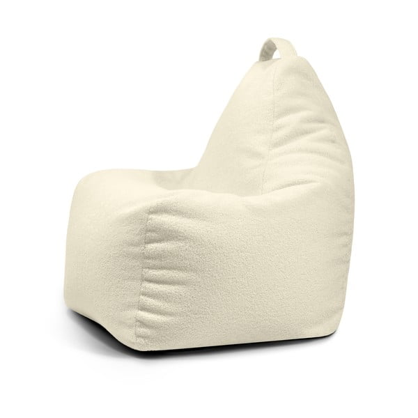 Krémový sedací vak z textilie bouclé Play Amuse – SLOWDOWN