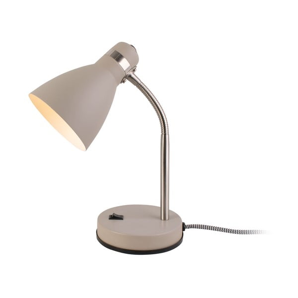 Šedá stolní lampa Leitmotiv Study, výška 30 cm-image-4