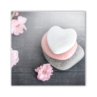 Obraz Styler Glasspik Spa & Zen Heart Stone, 30 x 30 cm