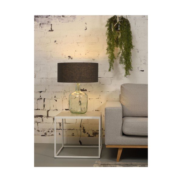Stolní lampa s tmavě modrým stínidlem a konstrukcí z recyklovaného skla Good&Mojo Murano, ⌀ 47 cm-image-1
