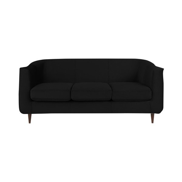 Černá sametová pohovka Kooko Home Glam, 175 cm
