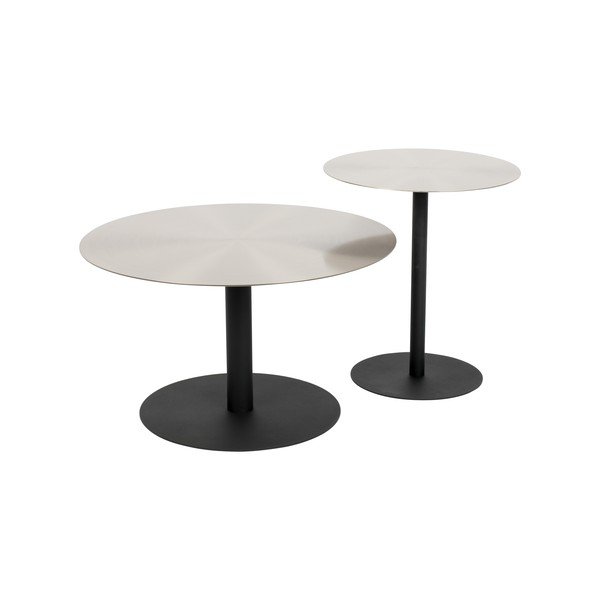 Kovový kulatý konferenční stolek v černo-zlaté barvě ø 60 cm Snow – Zuiver-image-3