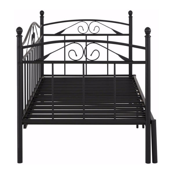 Černá rozkládací postel Støraa Bibi, 90 x 200 cm-image-2