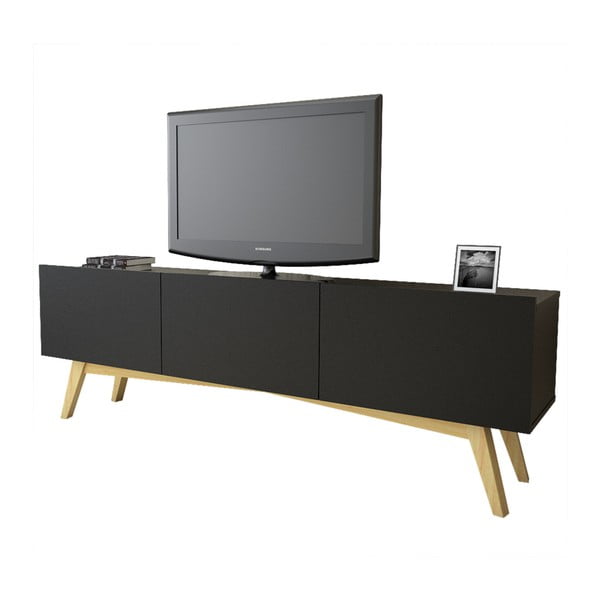 Černý TV stolek Magenta Home Jane, šířka 240 cm