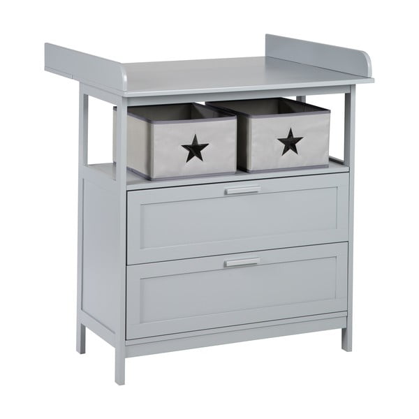 Šedá dětská komoda s přebalovacím pultem 87x100x75 cm Hamburg – Roba