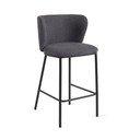 Tmavě šedá barová židle (výška sedáku 65 cm) Ciselia – Kave Home
