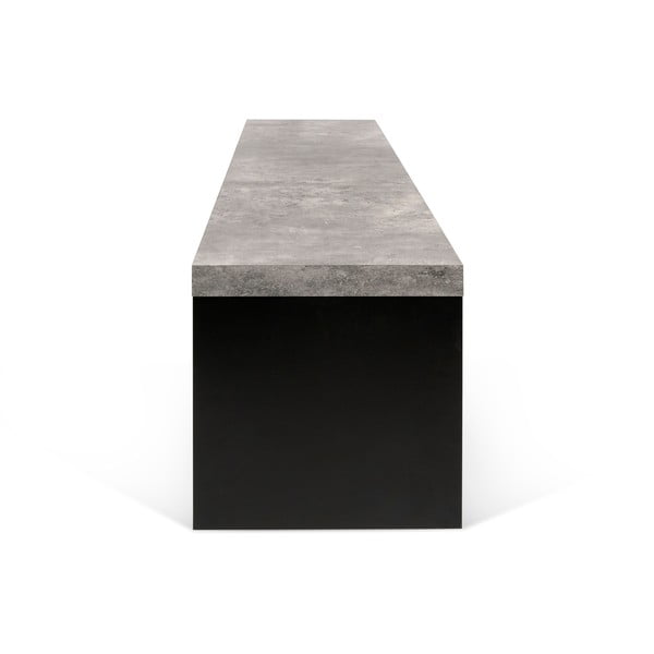 Černo-šedá lavice v betonovém dekoru TemaHome Detroit, 140 x 43 cm-image-2