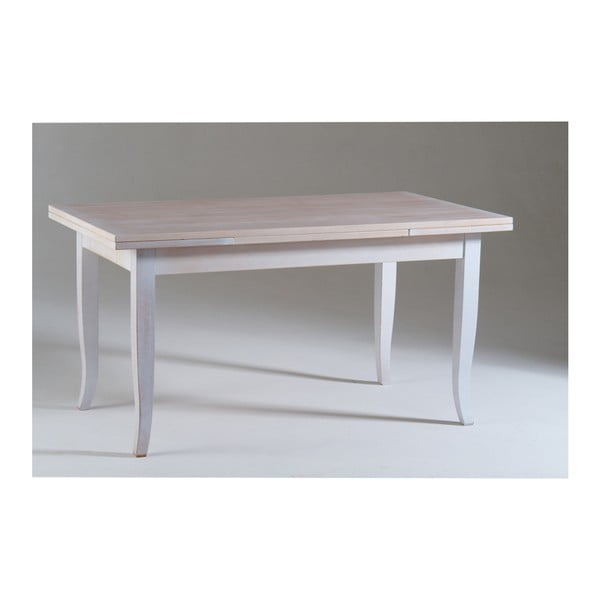 Bílý dřevěný rozkládací jídelní stůl Castagnetti  Justine, 160 x 80 cm