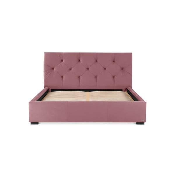 Růžová dvoulůžková postel s úložným prostorem Guy Laroche Home Fantasy, 140 x 200 cm
