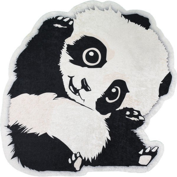 Černo-bílý dětský koberec ø 120 cm Cuddly Panda – Vitaus