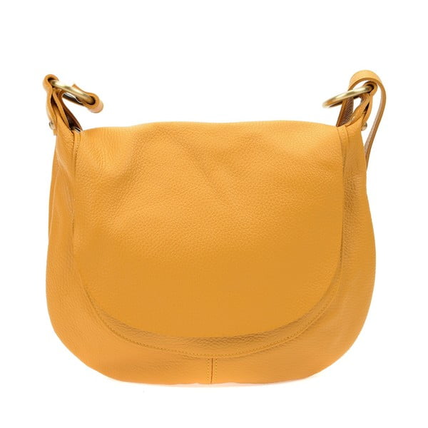 Dámská žlutá kožená kabelka přes rameno Isabella Rhea