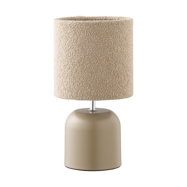 Béžová kovová stolní lampa s textilním stínidlem (výška 24 cm) Morley – House Nordic