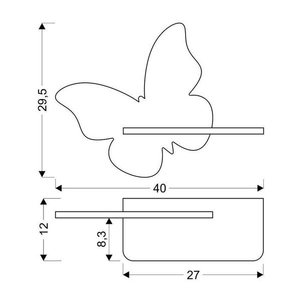 Žluté dětské svítidlo Butterfly – Candellux Lighting-image-2