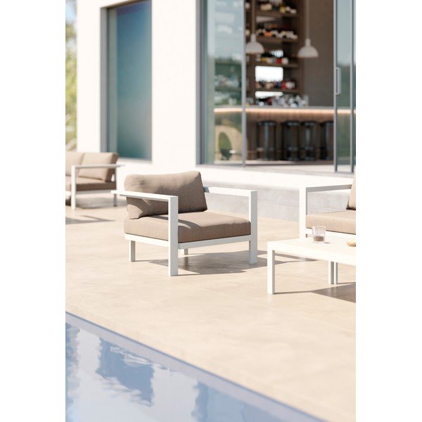 Krémové zahradní křeslo Cubic – Diphano-image-1