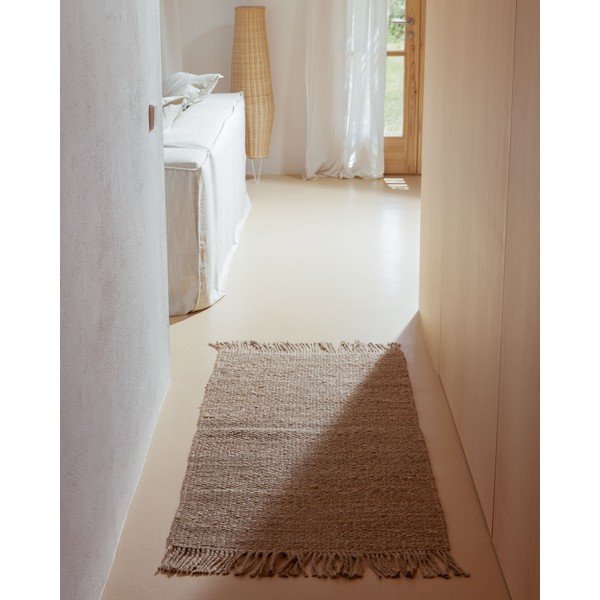 Jutový koberec v přírodní barvě 70x140 cm Alfombra – Kave Home-image-4