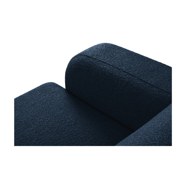 Tmavě modrá rohová pohovka z textilie bouclé (pravý roh) Molino – Micadoni Home-image-4