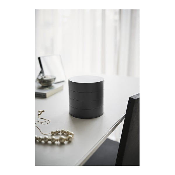 Černá patrová šperkovnice YAMAZAKI Tower, ⌀ 10 cm-image-3