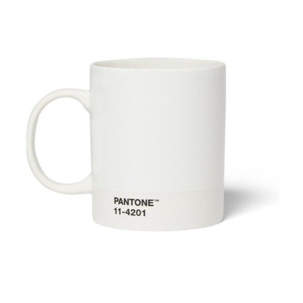 Bílý porcelánový hrnek 375 ml Cortado Cloud Dancer 11-4201  – Pantone